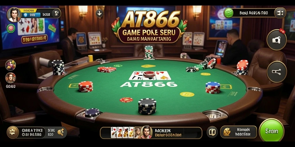 Tampilan menarik dari gameplay Poker di AT866 yang penuh aksi.