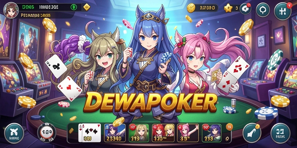 Tangkapan layar gameplay DEWAPOKER yang penuh warna dan aksi Anime.