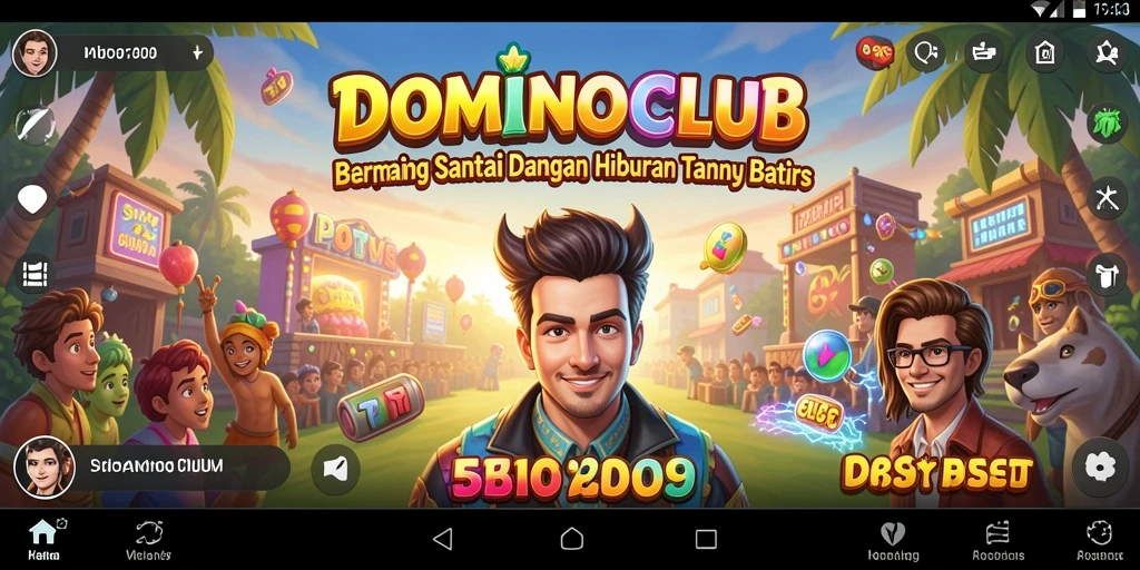 Tampilan gameplay DOMINOCLUB yang mengasyikkan dan penuh warna.