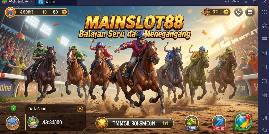 Tangkapan layar utama MAINSLOT88 menampilkan aksi balapan yang mendebarkan.